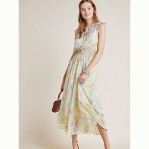 Anthropologie water color maxi dress